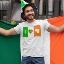 Coração Irlandês Trevo Gráfico do Dia de São Patrí