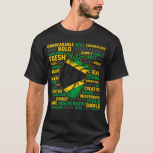 Camiseta Coração jamaicano Orgulhoso Jamaica Sinalizador Fo