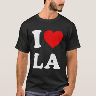 Camiseta Coração La Souvenir Eu Amo Los Angeles