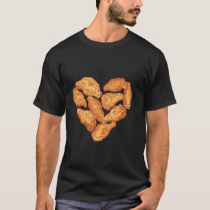 Camiseta Coração Legal Amor Frango Frito Galinhas Engraçada