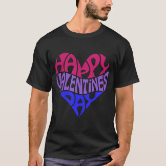 Camiseta Coração LGBT LGBT do Orgulho Bi do Dia de os namor