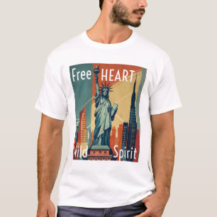 Camiseta Coração livre, espírito selvagem