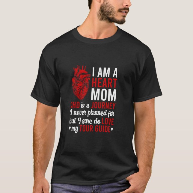 Camiseta Coração Mãe Guerreira CHD Mãe Nascida do Coração C (Frente)