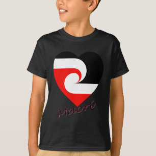 Camiseta Coração maori da bandeira