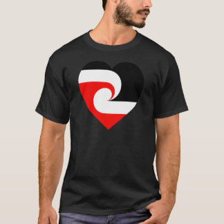 Camiseta Coração maori da bandeira