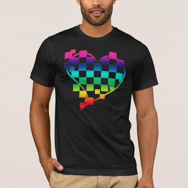Camiseta coração marcado. v1. (Frente)