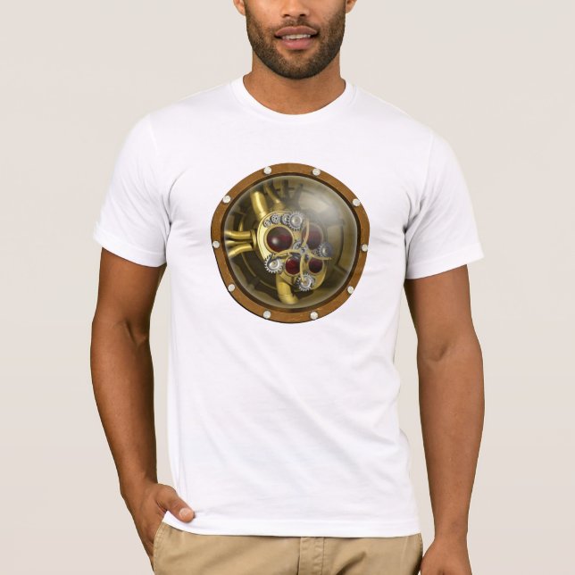 Camiseta Coração mecânico de Steampunk (Frente)