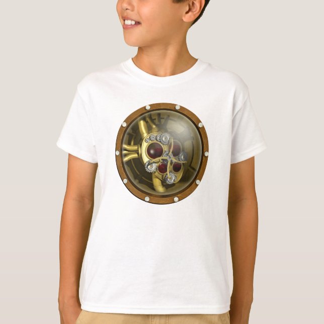 Camiseta Coração mecânico de Steampunk (Frente)