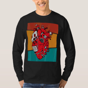 Camiseta Coração Mecânico Vintage Steampunk