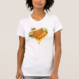 Camiseta Coração Mel Gotejante