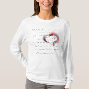 Camiseta Coração Metálico com o soneto de Shakespeare 18