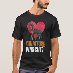 Camiseta Coração Miniatura Pinscher Cachorro Proprietário C