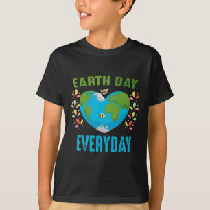 Camiseta Coração Moldou a Terra Abelhas do Dia a Dia No Mun