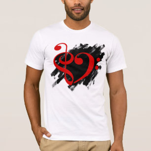Camiseta Coração Muscular Vermelho de Coração Árvore e Bass