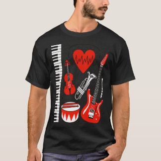 Camiseta Coração musicalTShirt