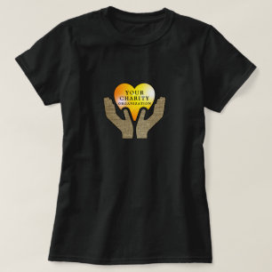 Camiseta Coração nas Mãos, Organização Caridade, Organizado
