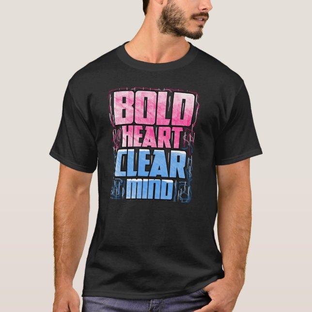 Camiseta Coração Negrito, Mente Limpa (Frente)