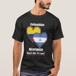 Camiseta Coração Nicaraguense Colombiano Bandeiras O Que Nã