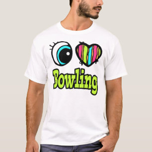 Camiseta Coração Olho Brilhante Eu Adoro Boliches