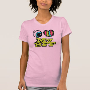 Camiseta Coração Olho Brilhante Eu Amo Meu BFF
