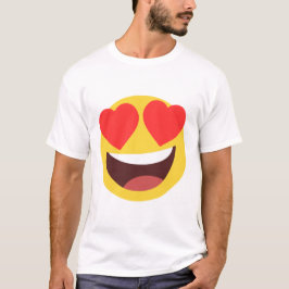 Camiseta Coração Olhos Emoji