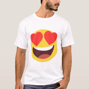 Camiseta Coração Olhos Emoji