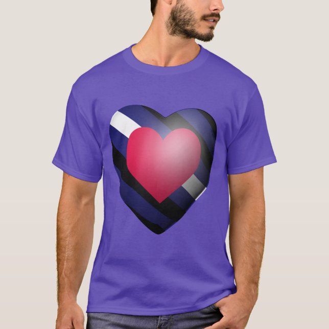 CAMISETA CORAÇÃO ORGULHO DE COURO (Frente)