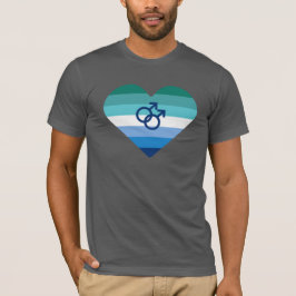 Camiseta Coração Orgulho Gay Masculino