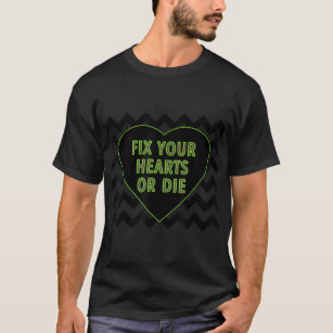 Camiseta Coração ou     MortePreto