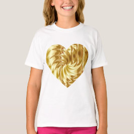 Camiseta Coração ouro (Dourada forma de amor)