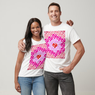 Camiseta Coração - Padrão de Tangram