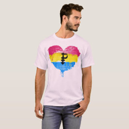 CAMISETA CORAÇÃO PANSEXUAL - AMOR PANSEXUAL - SÍMBOLO -