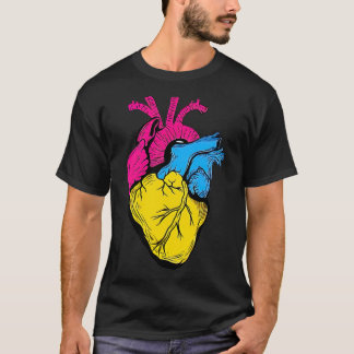 Camiseta Coração Pansual Retrotraumatizante LGBQ do Pan Pri