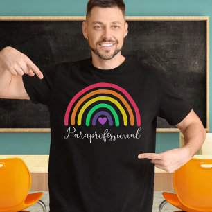 Camiseta Coração Parprofissional Arco-Íris