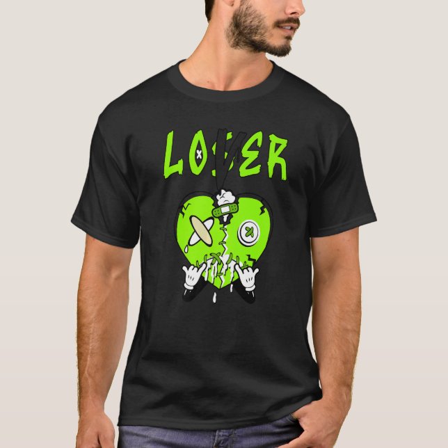 Camiseta Coração Perdedor Verde Elétrico Sexto Corresponden (Frente)