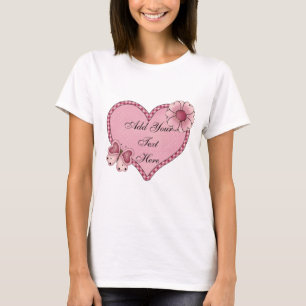 Camiseta Coração Personalizável de Boneca de Amor T