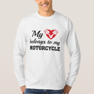 Camiseta Coração Pertence a Moto