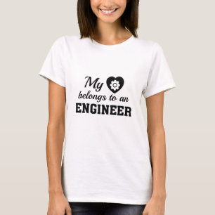 Camiseta Coração Pertence ao Engenheiro