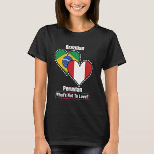 Camiseta Coração Peruano Brasileiro Flagres Que Não É Amar