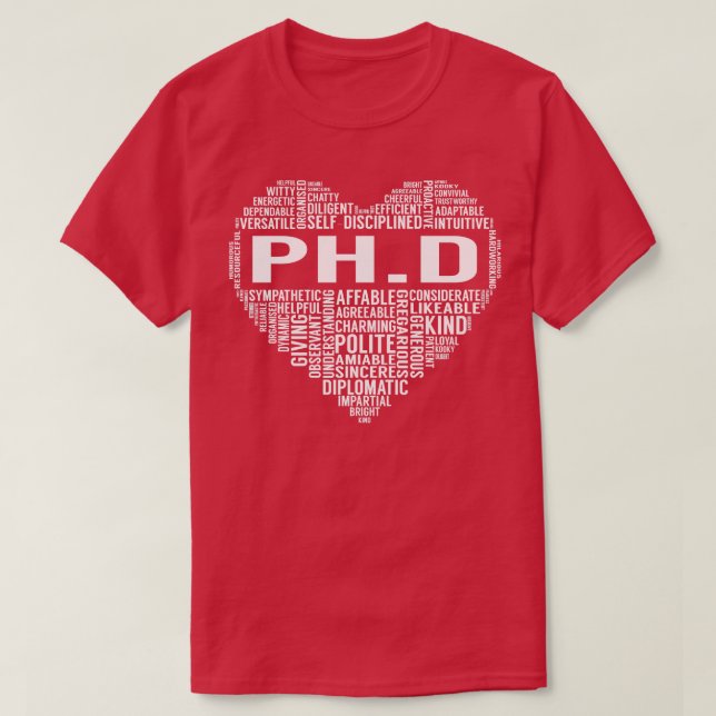 Camiseta Coração PhD (Frente do Design)