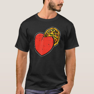 Camiseta Coração Pizza Dia de os namorados Chef de Comida I