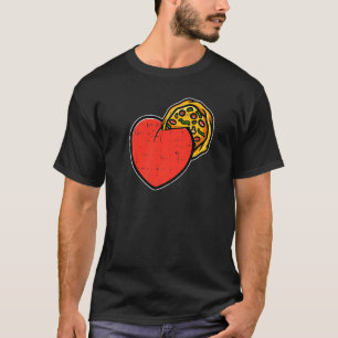 Camiseta Coração Pizza Dia de os namorados Chef de Comida I