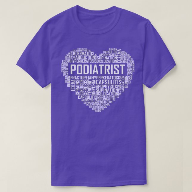 Camiseta Coração Podiatra (Frente do Design)