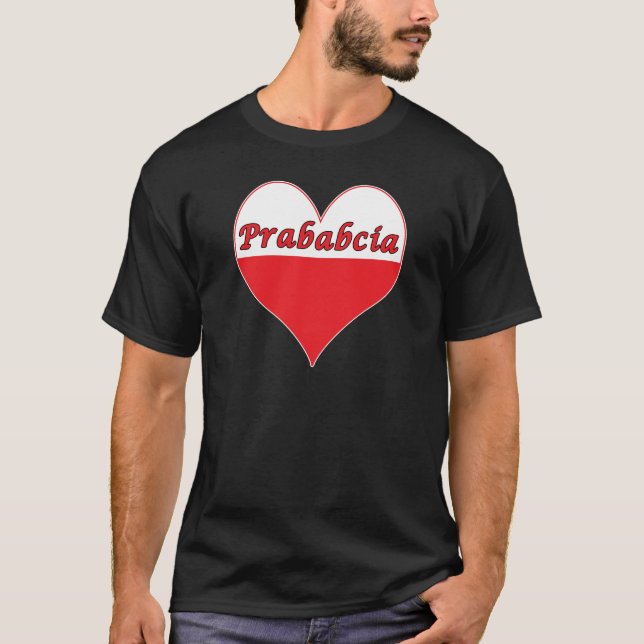 Camiseta Coração polonês de Prababcia (Frente)