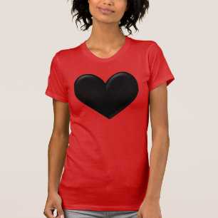 Camiseta Coração Preto Puffy