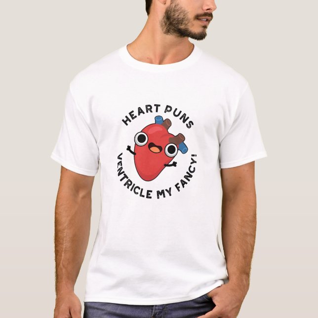 Camiseta Coração Puns Ventrículo Meu Rico Anatomia Engraçad (Frente)