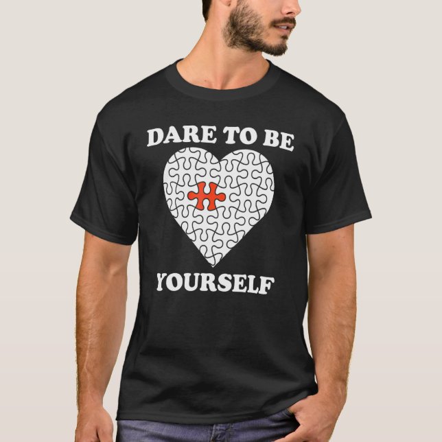 Camiseta Coração Quebra-Cabeça Autism Conscientização Infan (Frente)