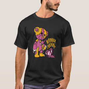 Camiseta Coração Quebrada Coração Coração Correspondente à