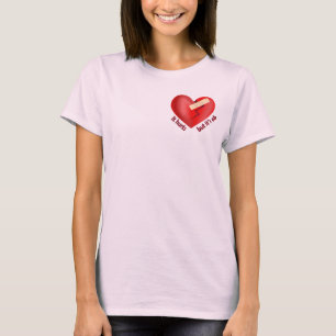 Camiseta Coração quebrado curado com correção e citação de