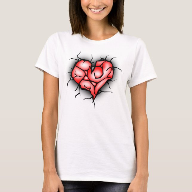Camiseta Coração Quebrado e Quebrado (Frente)
